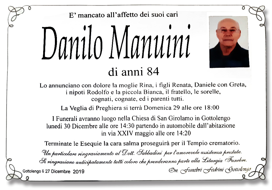 DANILO MANUINI - GOTTOLENGO